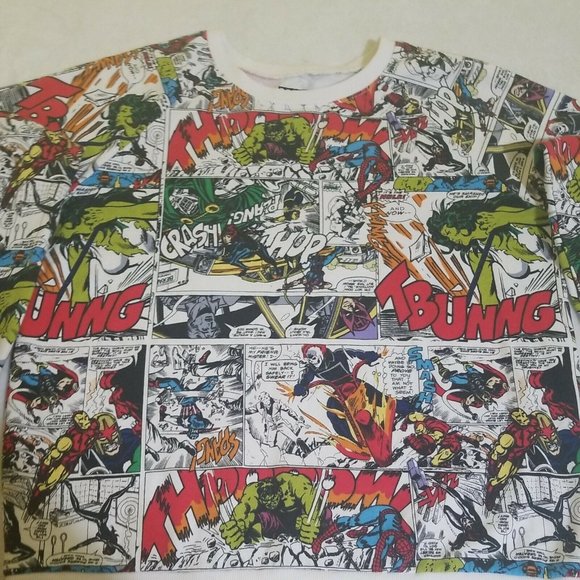 Marvel Comic Strip Heroes Women’s Medium Sweatshirt NWOT - Picture 2 of 8